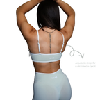 Womens sports bra with adjustable straps for medium support. 