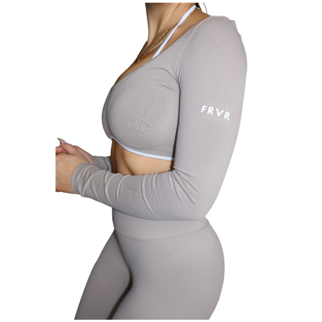 Womens long sleeve sports crop